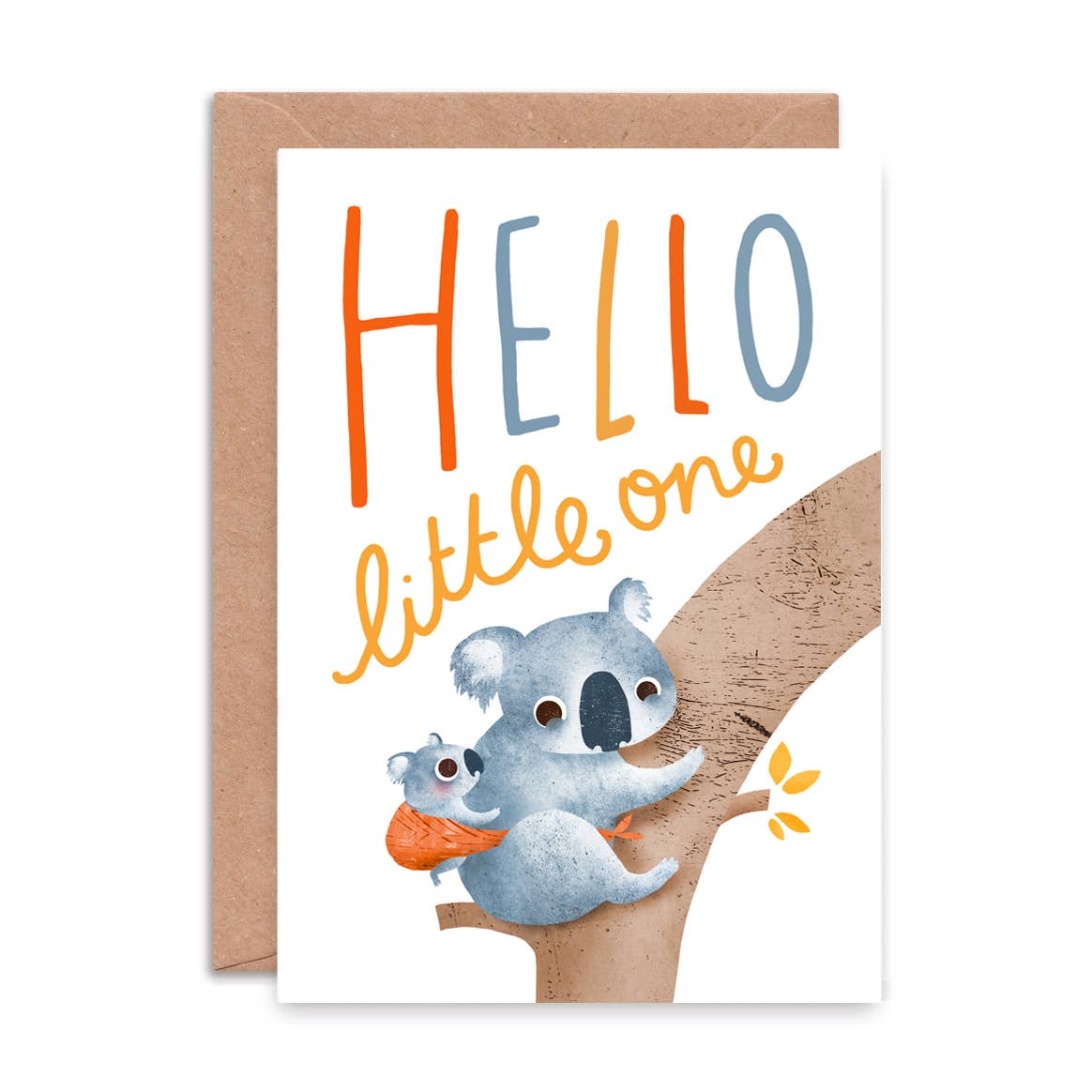 Hello Little One New Baby Greeting Card Origami Doll