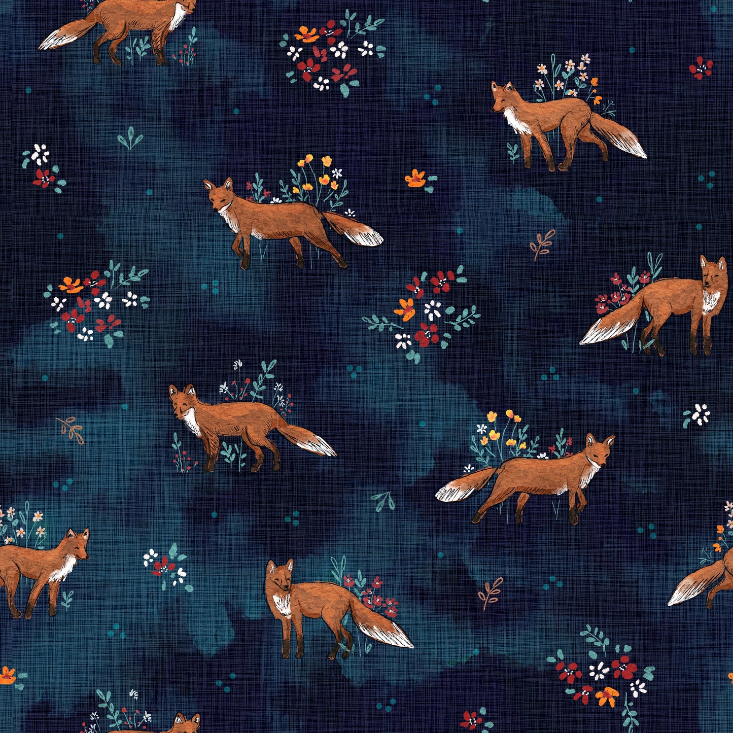 Fabric For Custom order Only - Woodland (Fox, Rabbit, Squirrel, Sloth and Mushroom)