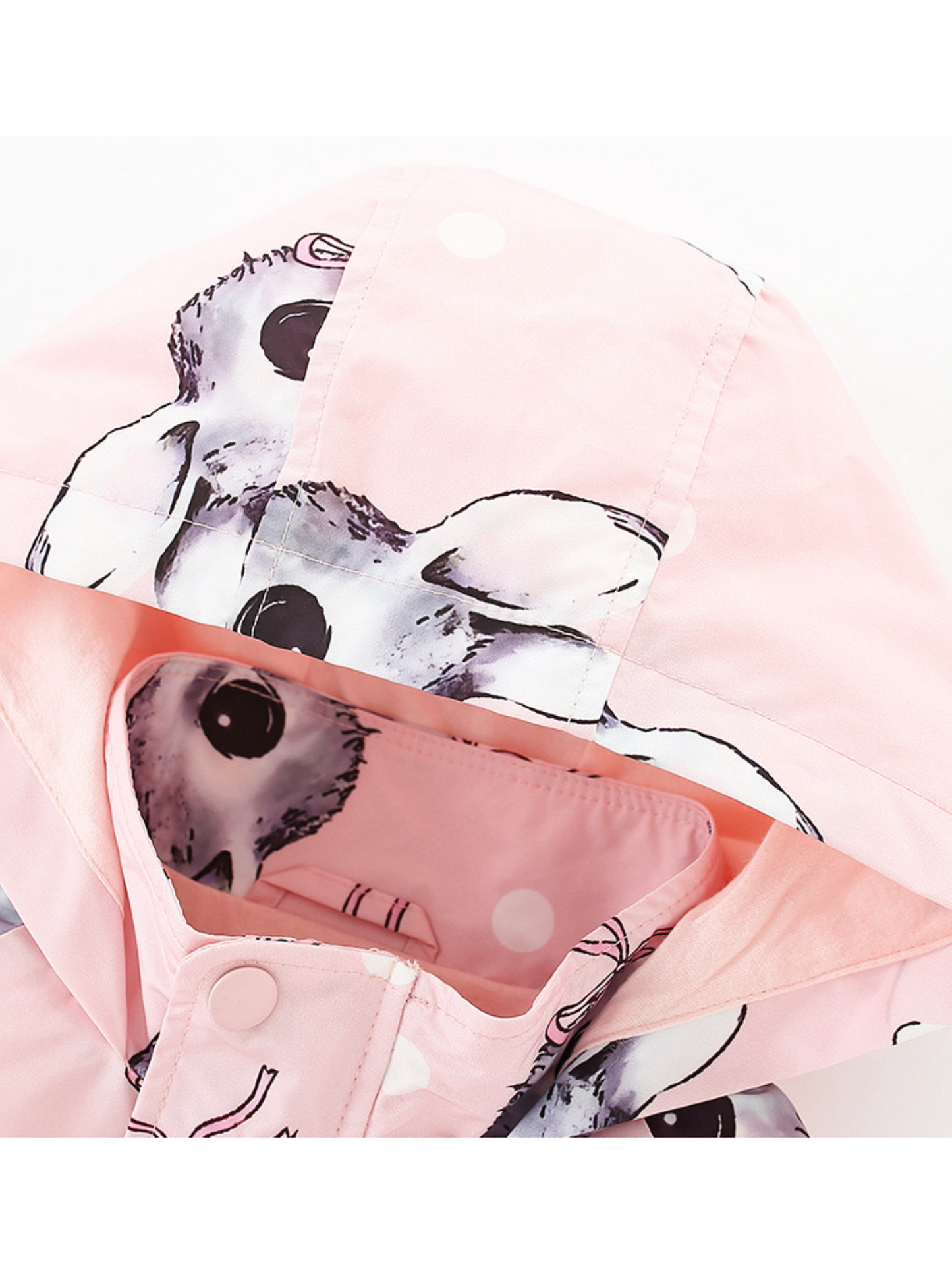 Rabbit pink raincoat windbreaker kids