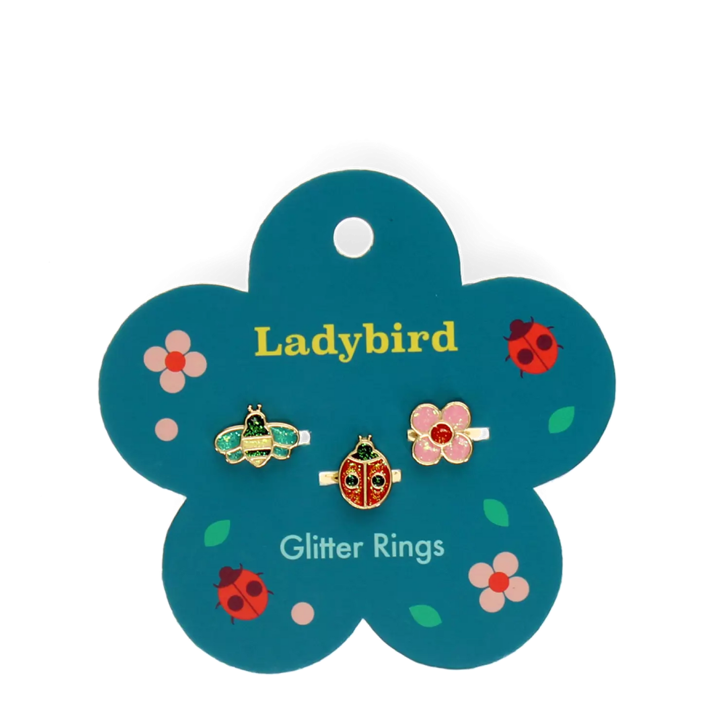 Rex Glitter rings (set of 3) - Ladybird