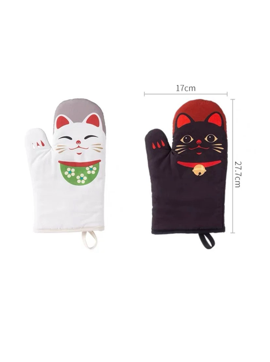 Lucky Cat Oven Gloves