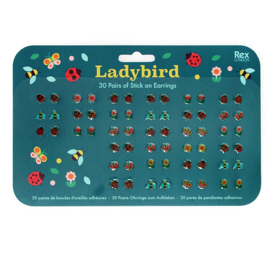 Rex London / Stick On Earrings (30 Pairs) - Ladybird