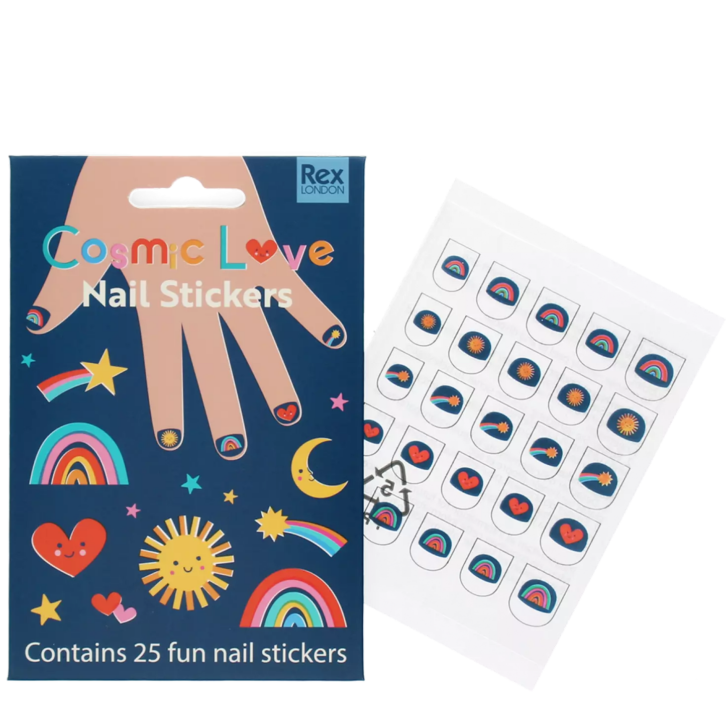 Rex London Child Nail Stickers - cosmic love