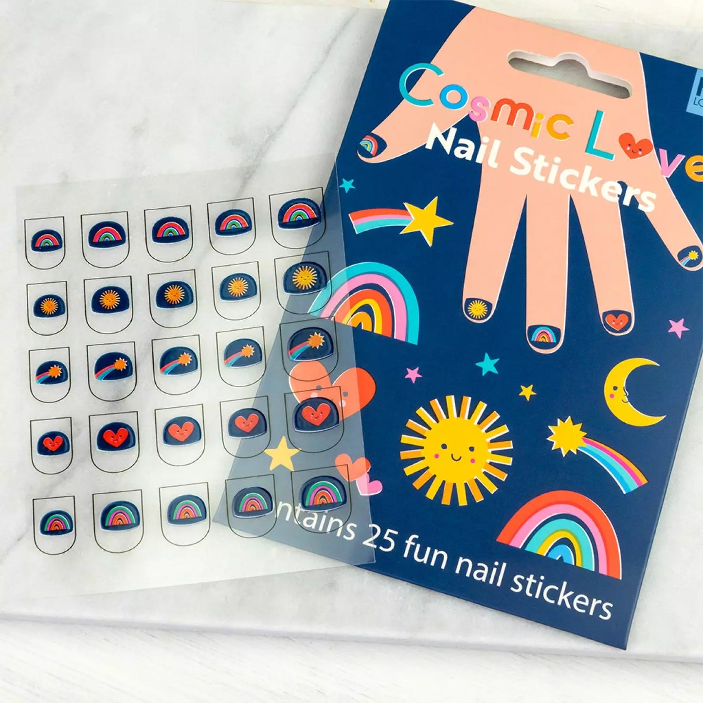 Rex London Child Nail Stickers - cosmic love