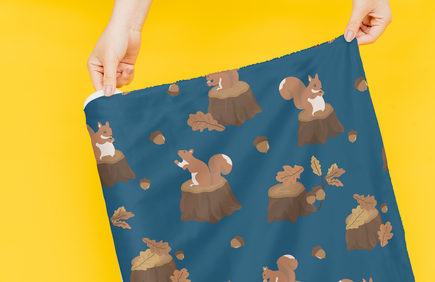 Fabric For Custom order Only - Woodland (Fox, Rabbit, Squirrel, Sloth and Mushroom)