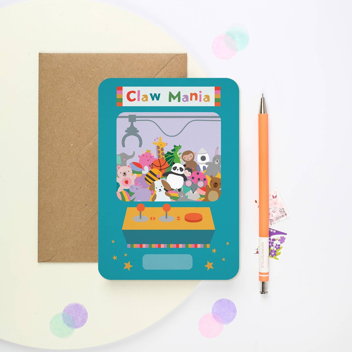 Claw Machine Birthday Card