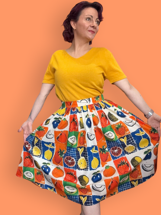 Martha Skirt - Retro Fruit