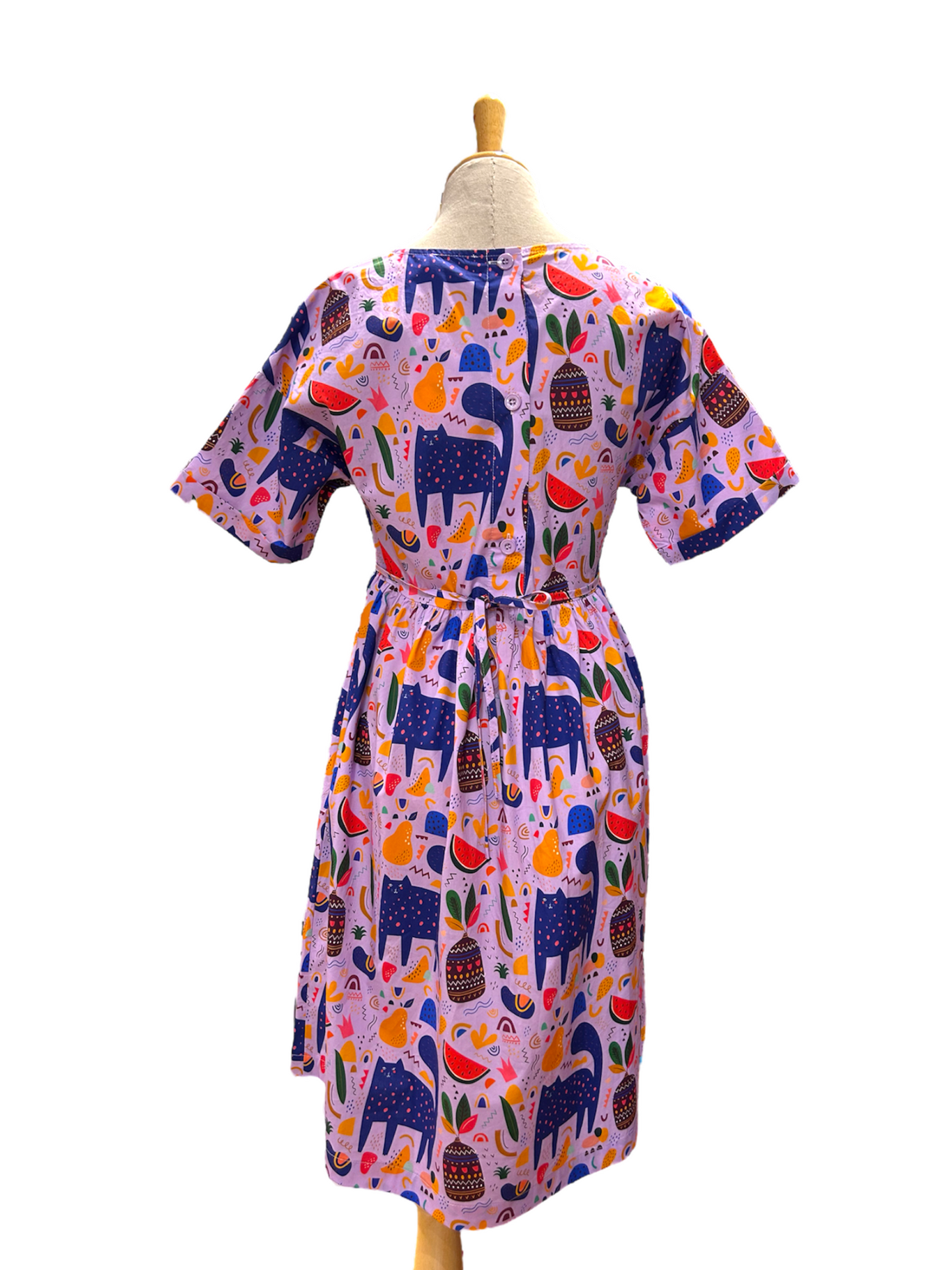 Molly Dress - Purple cat