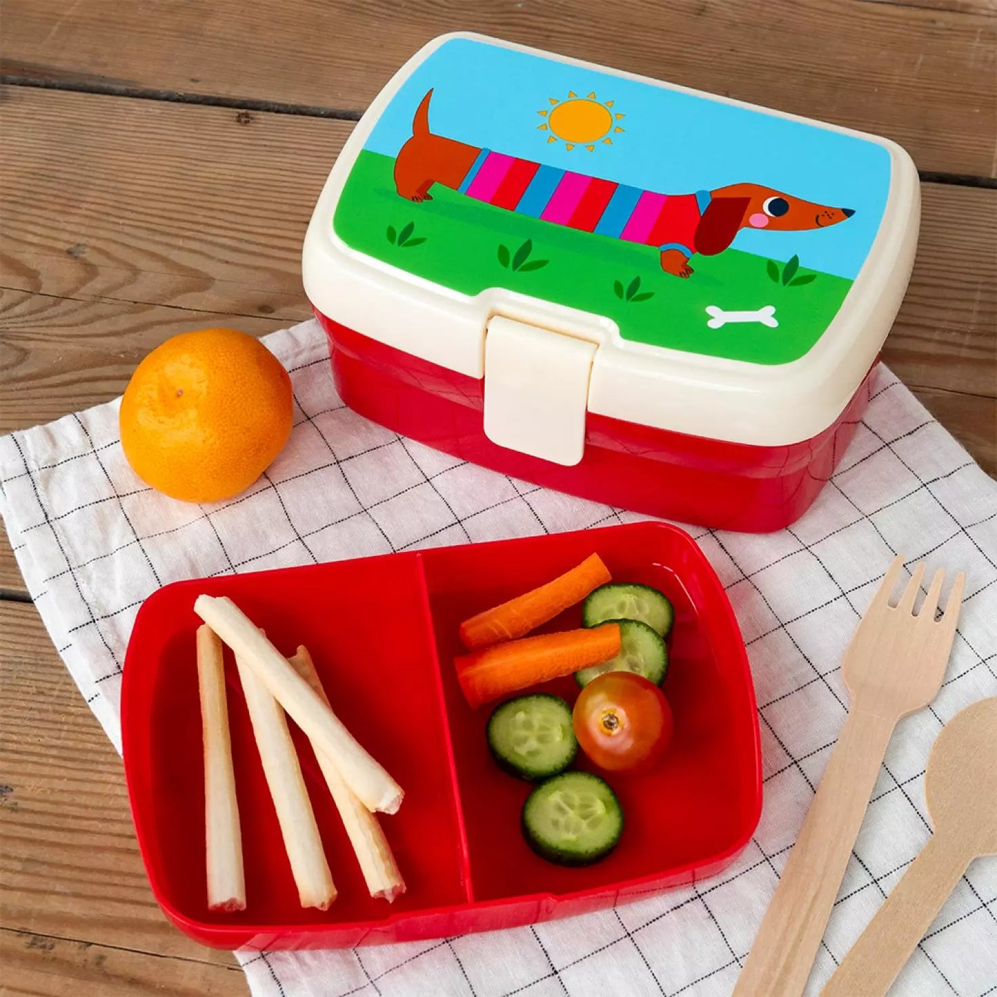 Sausage dog Lunch Box With Tray