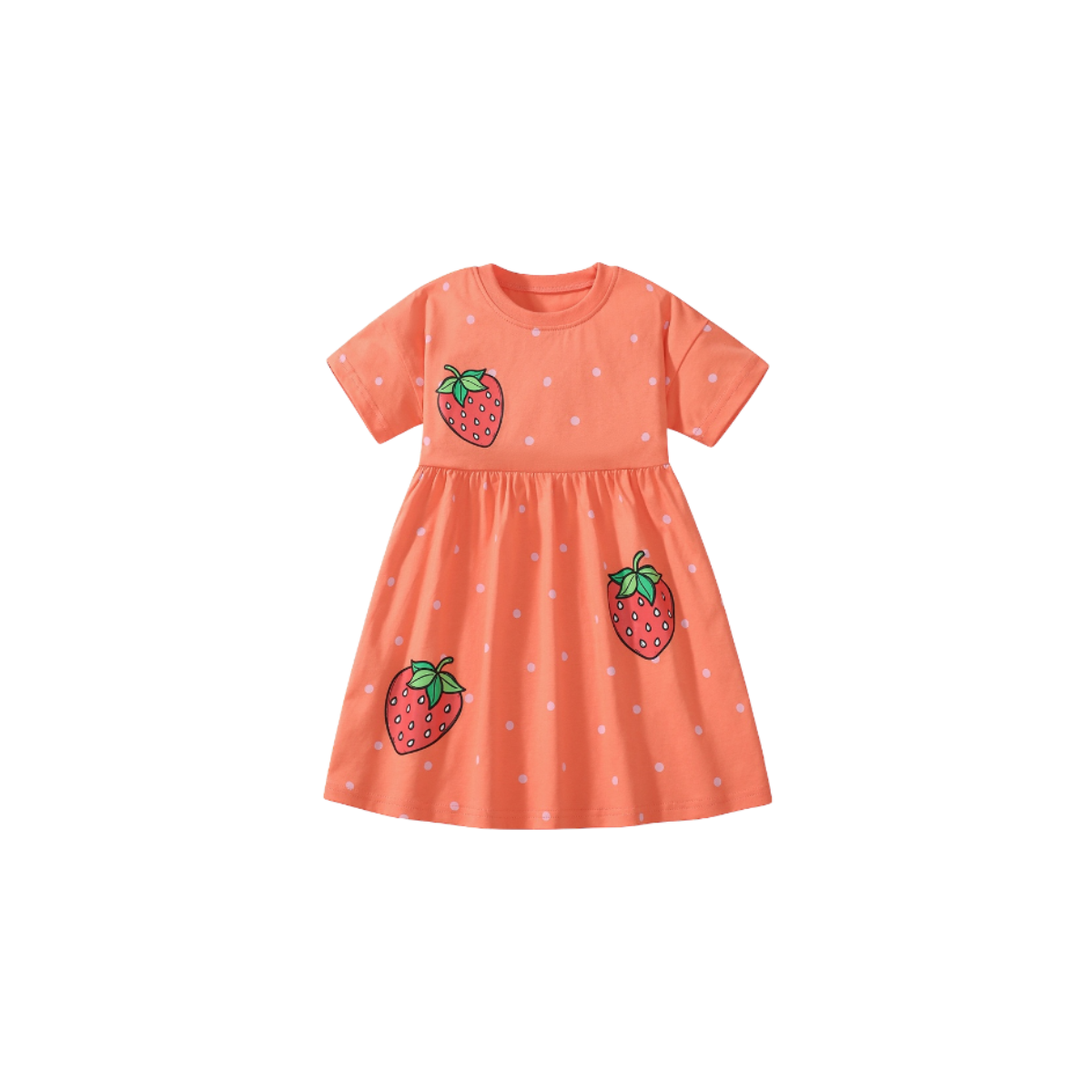 Strawberry polkadot kids Dress