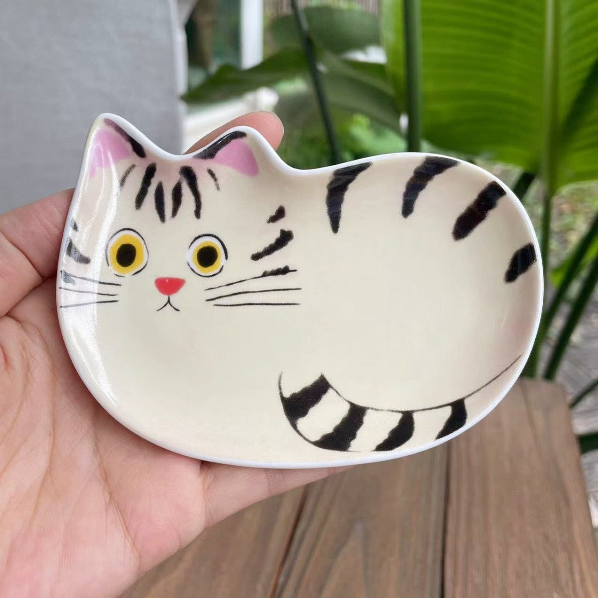 Ceramic jewellery dish - Cats