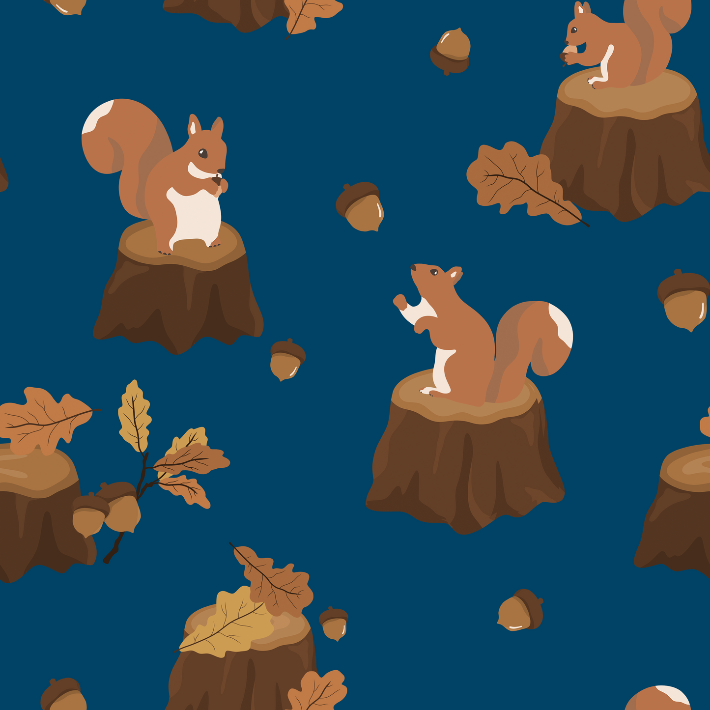 Fabric For Custom order Only - Woodland (Fox, Rabbit, Squirrel, Sloth and Mushroom)