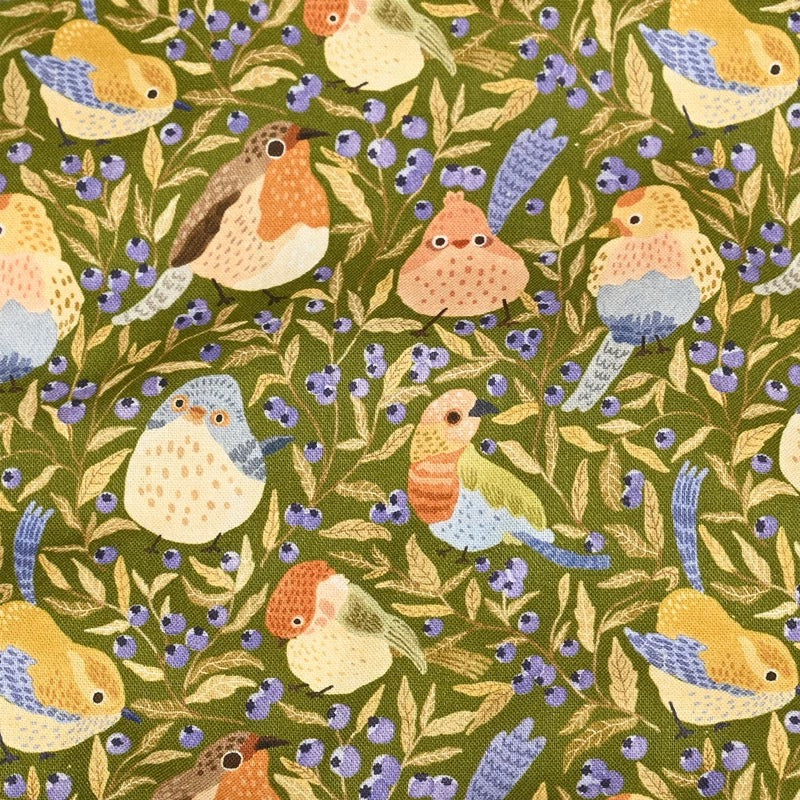 Fabric for Custom order - Birds and flowers