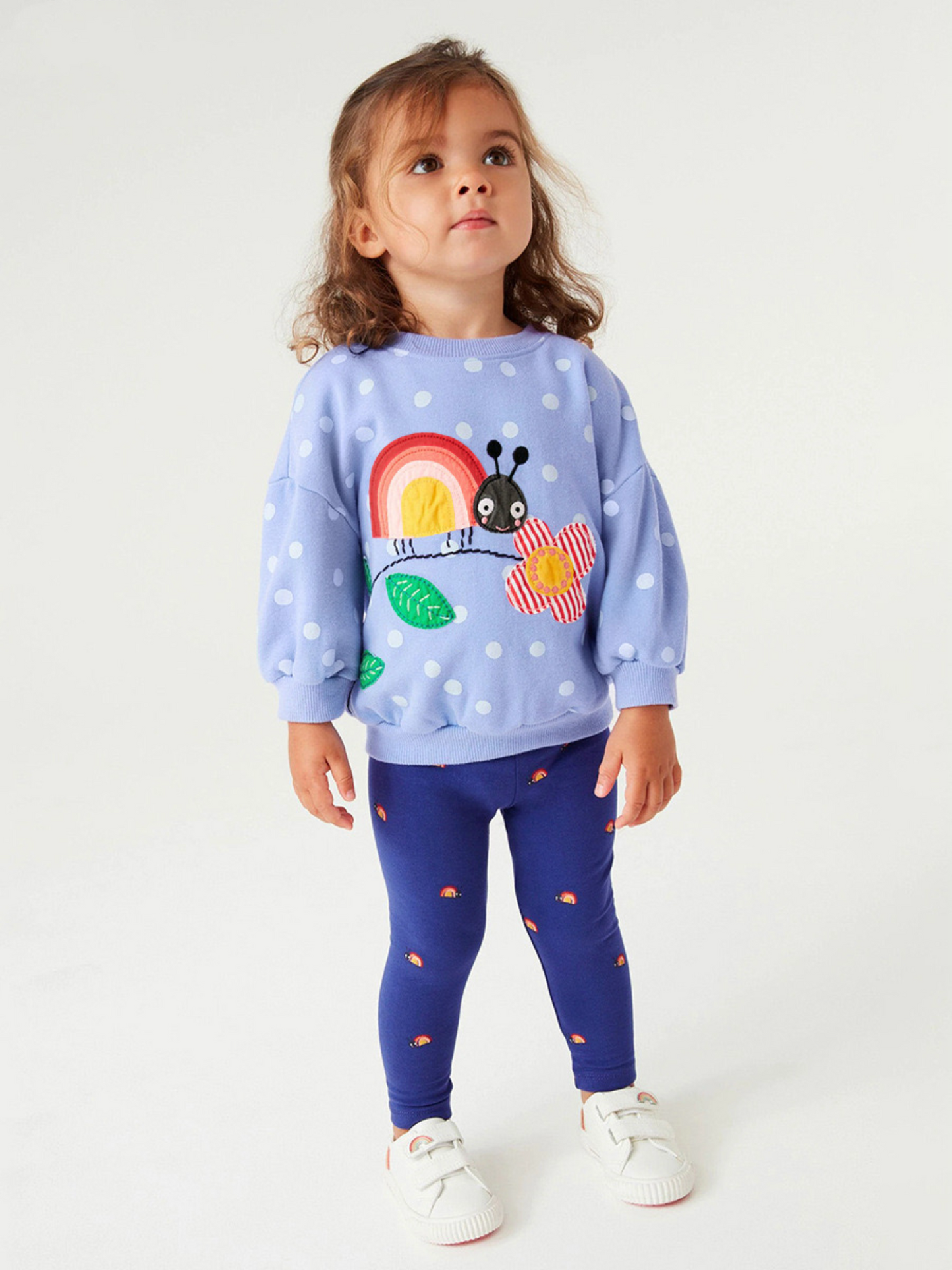 Rainbow ladybug fleece pullover