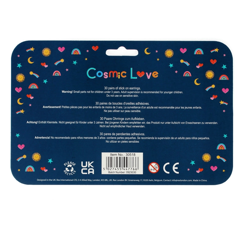 Rex London / Stick On Earrings (30 Pairs) - COSMIC LOVE