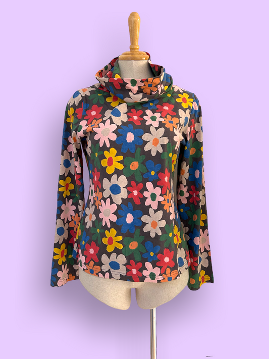 Emma Cowl Neck Top - Floral