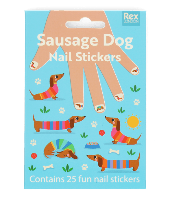 Rex London Child Nail Stickers - Sausage Dog