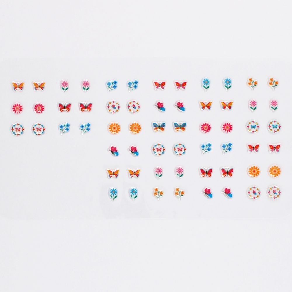 Rex London / Stick On Earrings (30 Pairs) - Floral Flutter