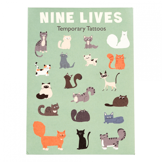 Nine Lives Temporary Tattoos