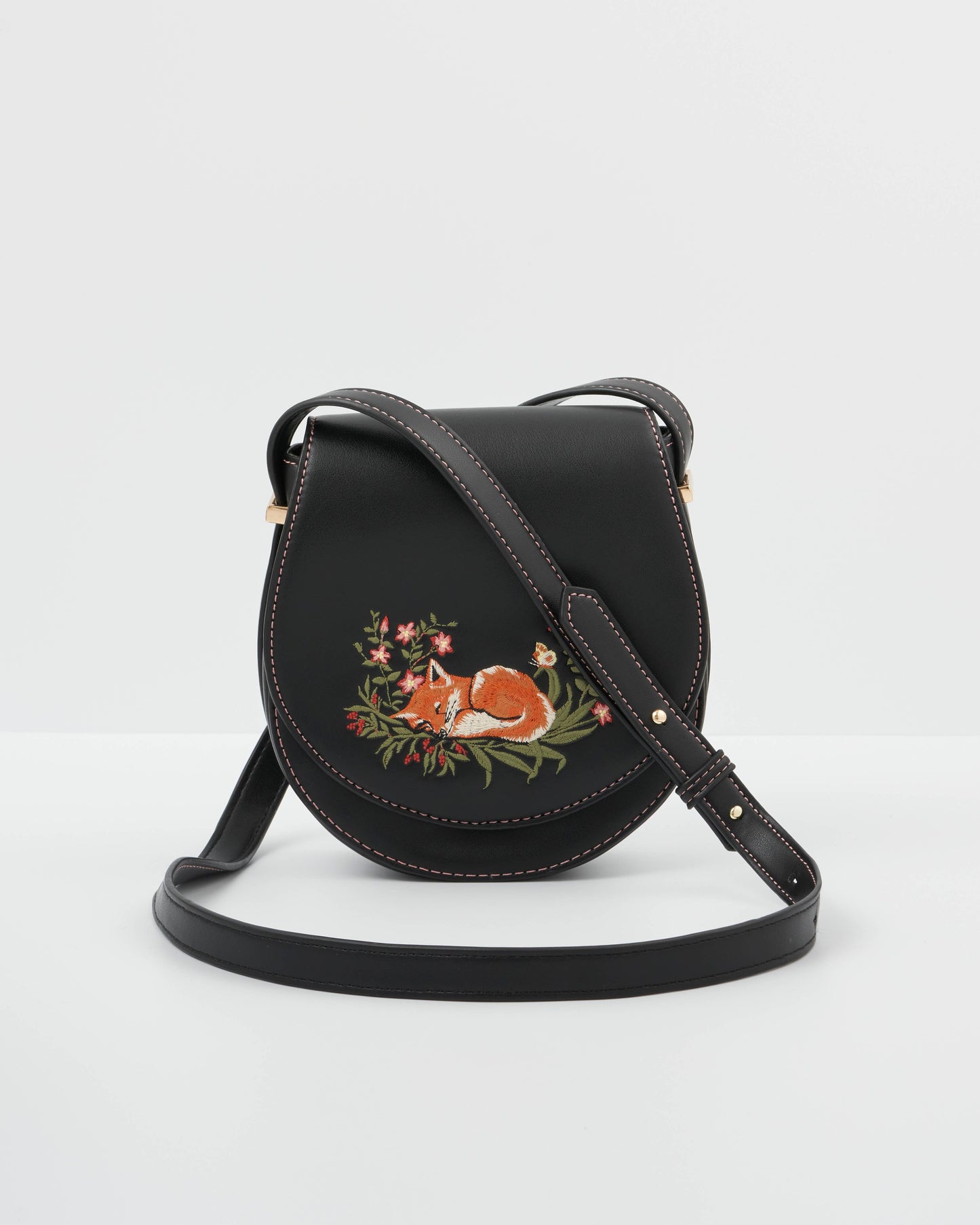 FABLE Sleepy Fox Saddle Purse