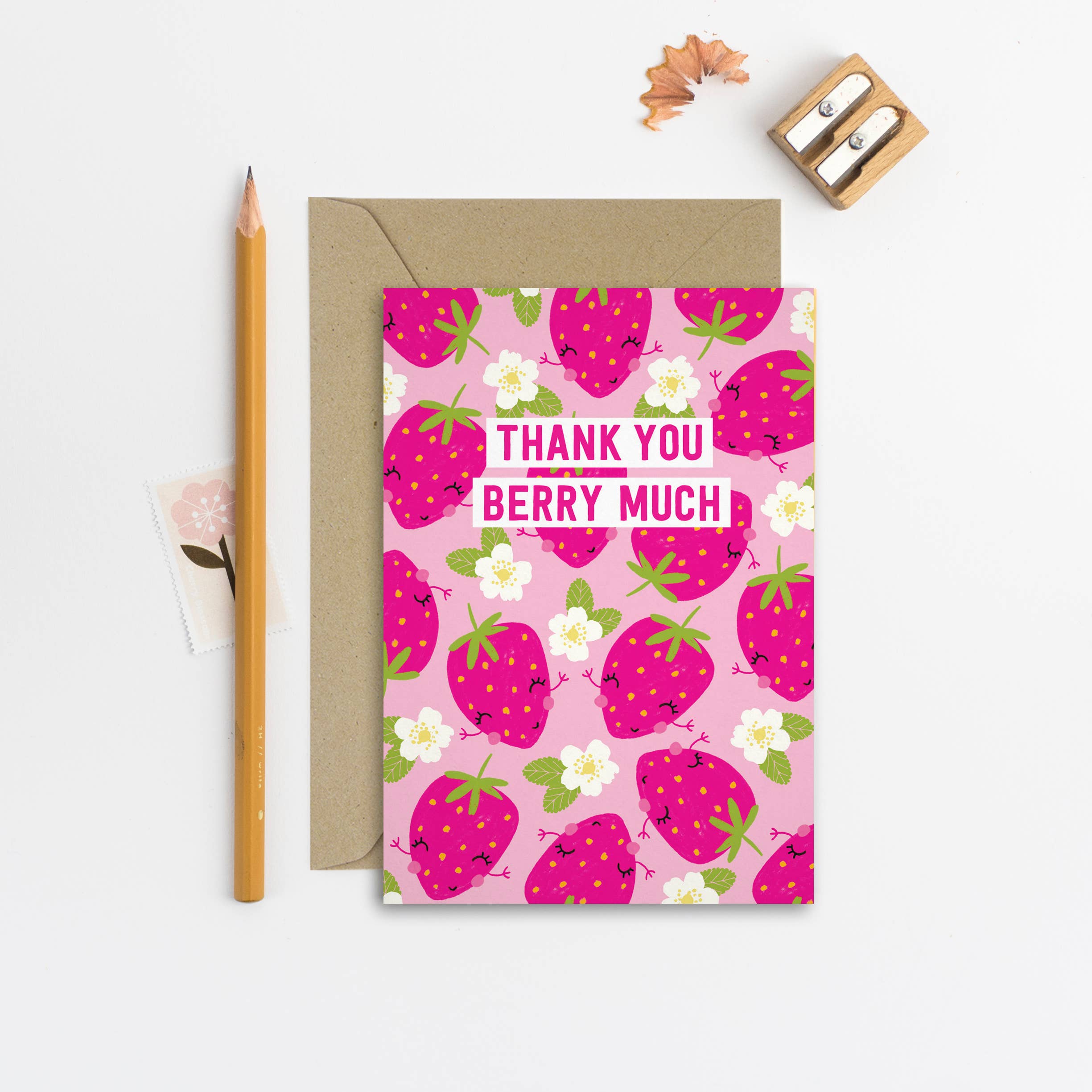 Thank You Berry Much Card | Thank You Card – Origami Doll