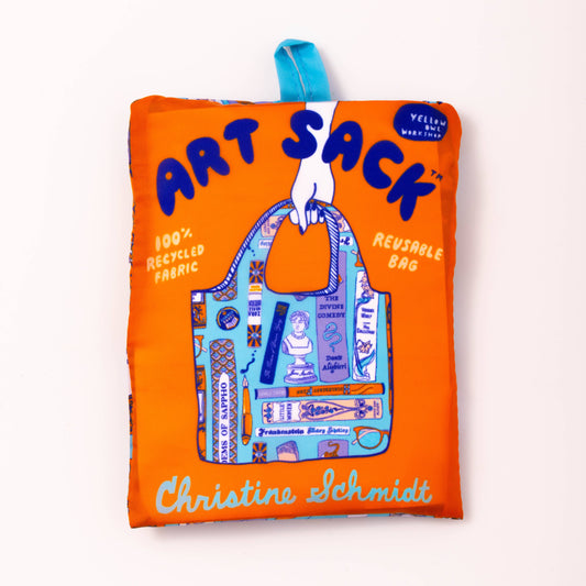 Bookbag Art Sack - Eco-Friendly Reusable Bibliophile Tote